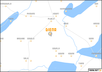 map of Diéna