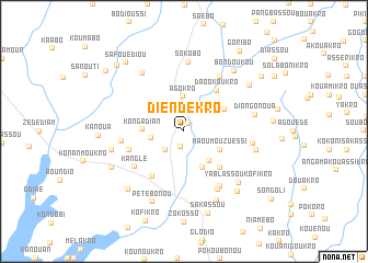 map of Diendékro