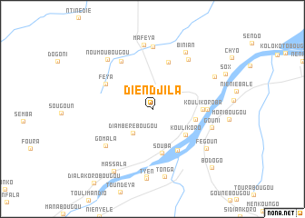 map of Dièndjila