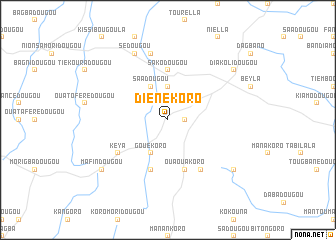 map of Diénékoro