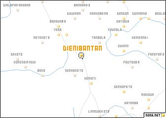map of Diénibantan