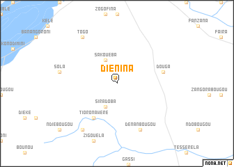 map of Diénina