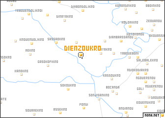 map of Dienzoukro