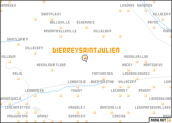map of Dierrey-Saint-Julien