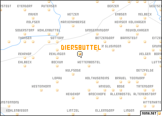 map of Diersbüttel