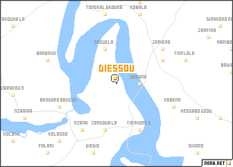 map of Diessou