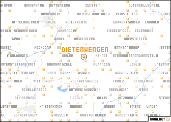 map of Dietenwengen