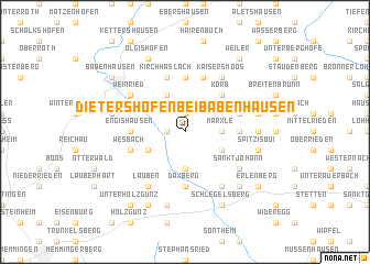 map of Dietershofen bei Babenhausen