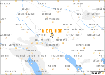 map of Dietlikon