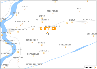 map of Dietrich