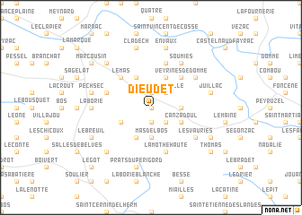 map of Dieudet