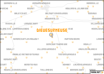 map of Dieue-sur-Meuse