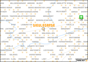 map of Dieu le Garde