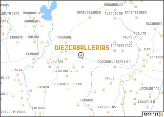 map of Diez Caballerías