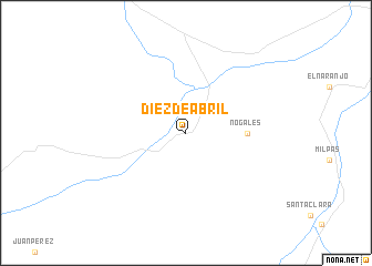 map of Diez de Abril