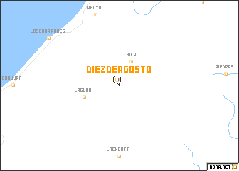 map of Diez de Agosto