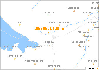 map of Diez de Octubre