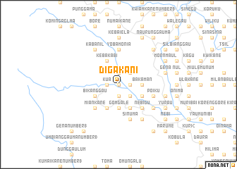 map of Digakani
