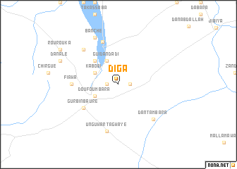 map of Diga