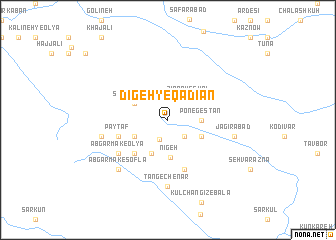 map of Dīgeh-ye Qādīān