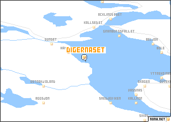 map of Digernäset