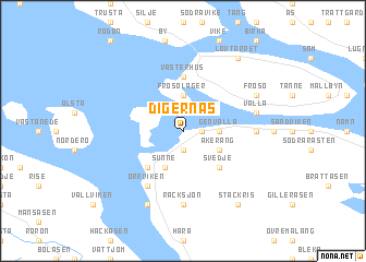 map of Digernäs