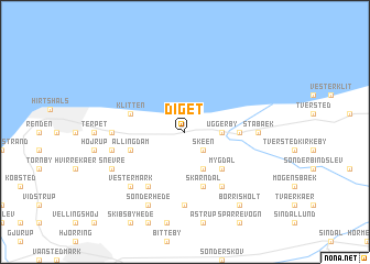 map of Diget