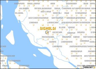 map of Dighaldi