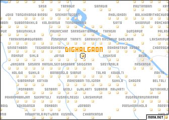 map of Dighalgaon