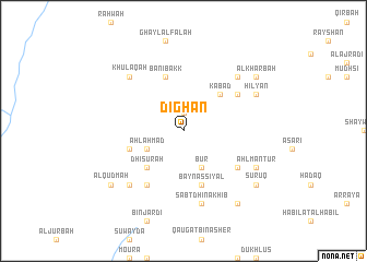 map of Ḑīghān