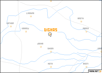 map of Dighas