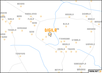 map of Digila