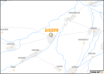 map of Digora