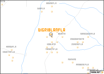 map of Digriblanfla