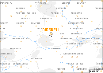 map of Digswell