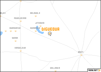 map of Diguéoua