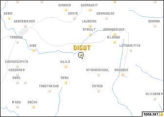 map of Digut