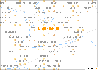 map of Dijokiškiai