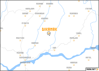 map of Dikamak