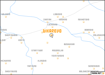 map of Dikarëvo