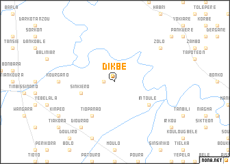 map of Dikbé