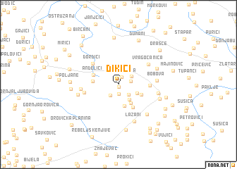 map of Dikići