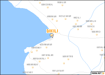 map of Dikili