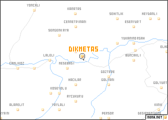 map of Dikmetaş