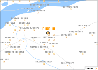 map of Dikovo