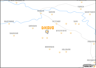 map of Dikovo