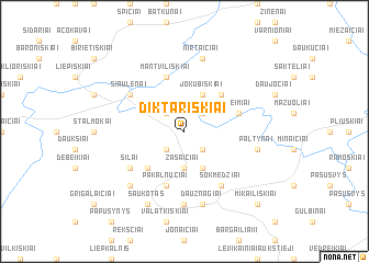 map of Diktariškiai