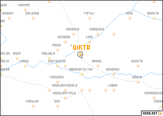 map of Dikta