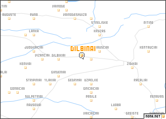 map of Dilbinai