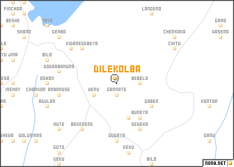 map of Dilē Kolba